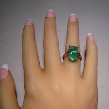 3 Carat Black Opal Ring 14k Gold 7542R | Black Opal Rings