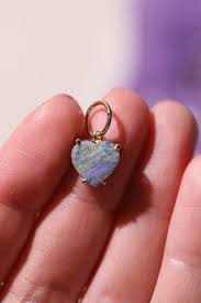 Ocean Layers Rainbow Boulder Opal Heart Charm 14k – Brittany Myra Jewelry