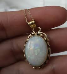 14k Gold Australian Lightning Ridge dark Fire Opal pendant with chain | eBay