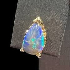 Natural Black Opal Stud Earrings in 14kt Gold | Burton's – Burton's Gems and Opals