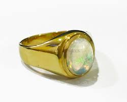 Natural Opal Gemstone with Gold Plated 925 Sterling Silver ...