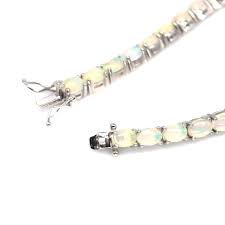 Gemstone Unheated 4 x 6 MM. Multicolor Opal Bracelet 7.25 ...