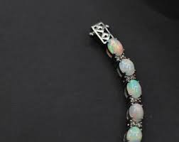 Natural Opal Diamond Bracelet, Pave Diamond Ethiopian Opal ...