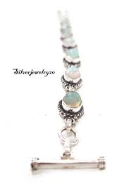 Opal Bracelet // 925 Sterling Silver Bracelet // Adjustable ...