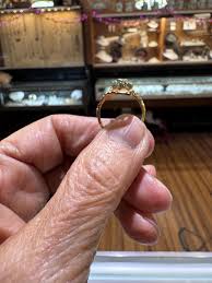 Vintage Ladies 14K Yellow Gold Nugget Ring With Emerald and ...