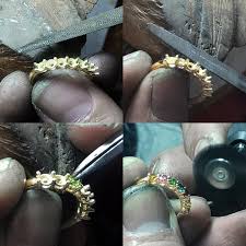 Round Cut Natural Colourful Tourmaline Ring for Women Solid ...