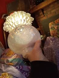 Antique Opalescent Lamp Light Shade 7"x6" | eBay