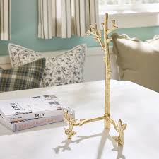 Aviary Petite Gallery Easel with Antique Brass Finish ...