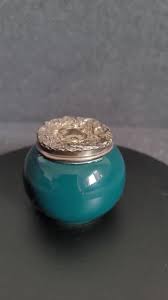 Antique English Edwardian Solid Sterling Topped Hand Painted ...