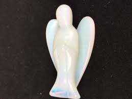 Opalite Guardian Angel, Hand Carved Gemstone Statue ...