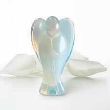 Opalite Guardian Angel Figurines with Serenity Prayer and ...