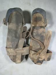 Vintage Aeroil Solid Wood Asphalt Strap On Shoes Size 2 ...