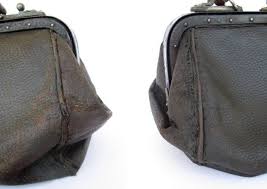 Antique Brown Leather Doctor Bag Purse Satchel Suitcase Hand ...