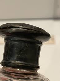 Vintage Glass Perfume Bottle with Glass Stopper and Silver Screw Cap | eBay