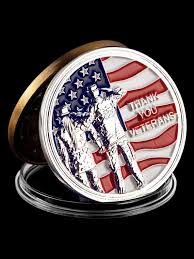Thank You Veterans Silver Challenge Coin - Etsy