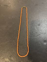 Vintage Red Coral Beads Necklace | eBay