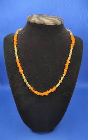 SAJEN STERLING NECKLACE ~ Marked 925 on Lobster Claw & 925 on Sajen Tag ~ Orange Glass Beads ~ Silver Spacers - Etsy