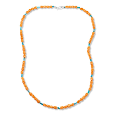 Jay King Orange Spiny Oyster Shell and Turquoise Bead 36" Necklace - 23222164 | HSN