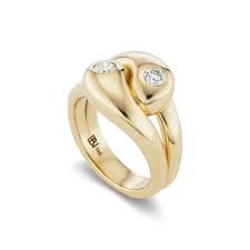 Mini Knot Ring with Diamond Rounds – Brent Neale