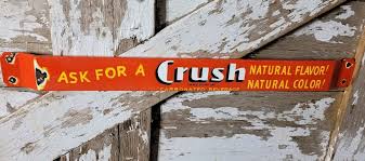 VINTAGE ORANGE CRUSH PORCELAIN SIGN OLD SHOP DOOR PUSH SODA BEVERAGE COLA DRINK | eBay