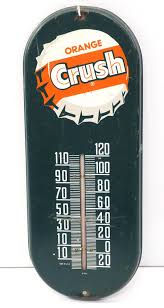 Sold at Auction: Orange Crush thermometer