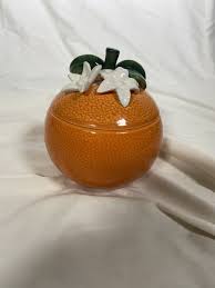 2008 bath & body works slatkin ceramic tropical orange ...