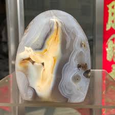 590g Natural Orca Skin Agate Quartz Crystal Display Mineral ...