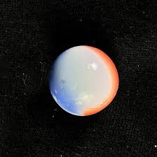 Vintage Akro Agate Peltier Art Swirl Glass Marble .61” White ...