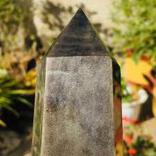 579g High Grade Silver Sheen Obsidian Rock Point Healing ...