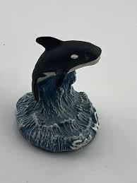 Vintage Sea World Killer Whales Orcas Miniature Figurine ...