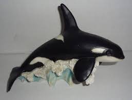Orca Resin Statue Castagna Made in Italy, 3"W x 7 1/2"L x 5 ...