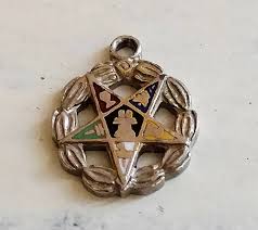 Vintage Enamel Star Silver Tone Tiny Charm Pendant Order of ...