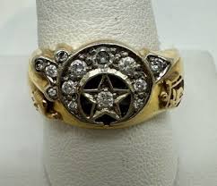 14k Gold Diamond Shriners ring | eBay