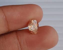 Rainbow Sparklingconfetti Sunstone Gemstone: Mint Orange ...