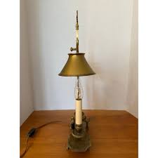 Antique Brass 2-Light Bouillotte Table Lamp. Adjustable ...