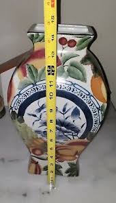 VINTAGE HAND PAINTED 14” VASE BY ORIENTAL ACCENTS | eBay