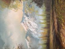 Sold at Auction: Original Oil Painting by K Lam Mountain Retreat beautiful