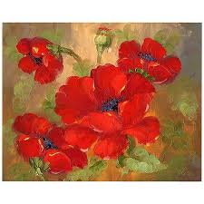 Trademark Global Poppies Canvas Art by Rio 26x32 Frameless ...