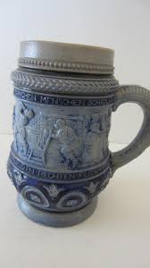 Vintage GERMAN STONEWARE Blue and Gray Beer Stein* 1980's ...