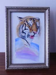 Tiger Head, Original Oil Painting, Framed - Etsy