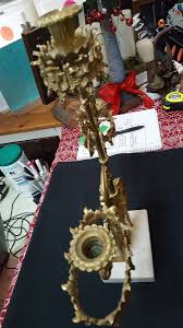 Antique Ornate Solid Brass Candelabra with Renaissance ...