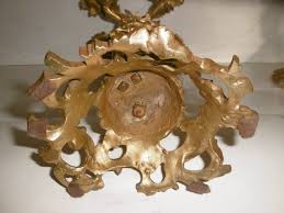 Pair Of Gilded Bronze Candelabras With Musician... | Antikeo