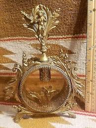 SUPER RARE FIGURAL PERFUME BOTTLE VICTORIAN CAST IRON DISPLAY w CUPID & BIRDS | eBay