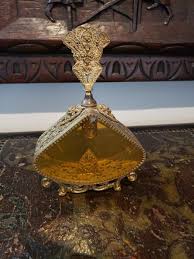 VTG Golden Gilt Ormolu Filigree Hollywood Regency Victorian ...