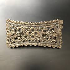 Vintage Ornate Bronze Barrette - Etsy