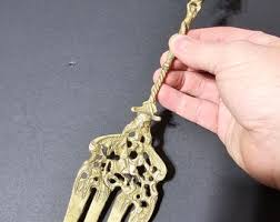 Vintage Montagnani Italy Brass Repousse Lion With Scepter ...