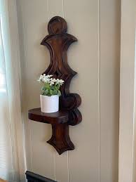 Funky Chunky Hand Carved 1970's Wall Shelf, Folk Art Shelf, Primitive Shelf - Etsy