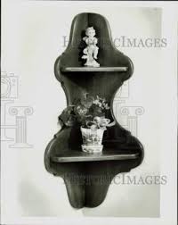 1984 Press Photo Corner shelf with a ceramic angel and a plant - lra18174 | eBay