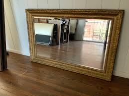 Antique 1900s Gold Finish Mirror | Chairish