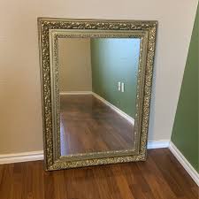 Beautiful Golden Mirror. W: 28 14/ X H: 38 1/4. $60
